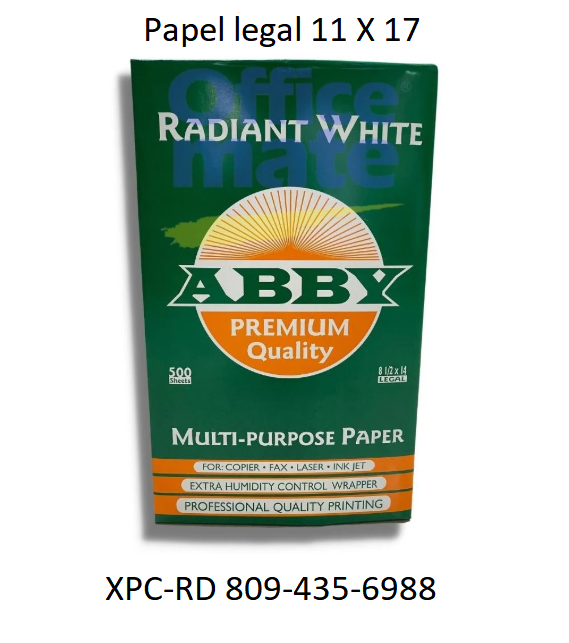 ventas de papel legal 11x17